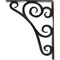 Ekena Millwork Tristan Wrought Iron Bracket, (Triple center brace), Antiqued Silver 2"W x 10"D x 12"H BKTM02X10X12TTNASV - alternate 2